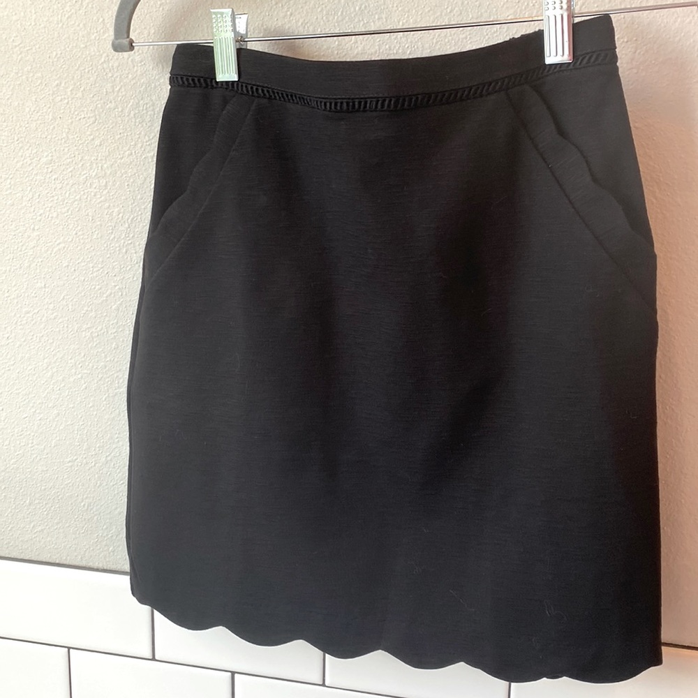 Black Scalloped Skirt